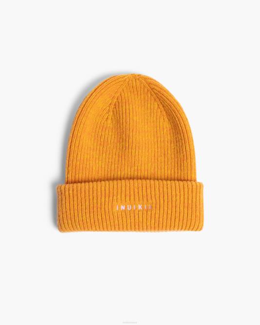 INUIKII Women Orange Bicolor Beanie Accessories B8TL289