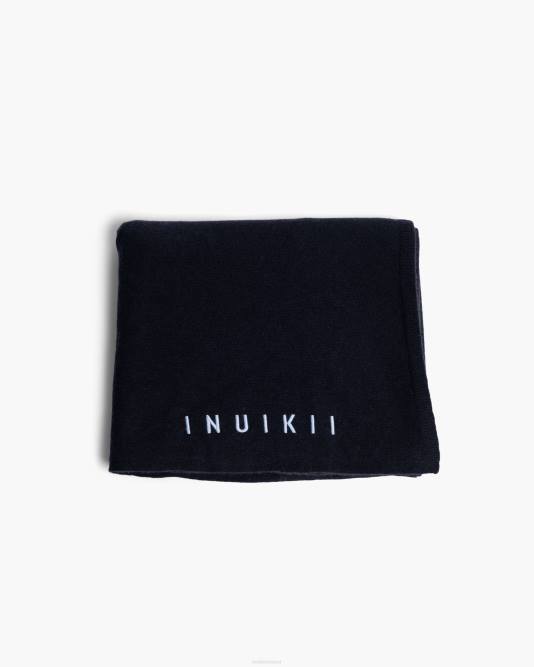 INUIKII Women Black Oversized Wool Scarf Accessories B8TL311