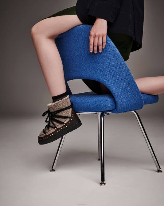 INUIKII Women Taupe Curly Rock Footwear B8TL172