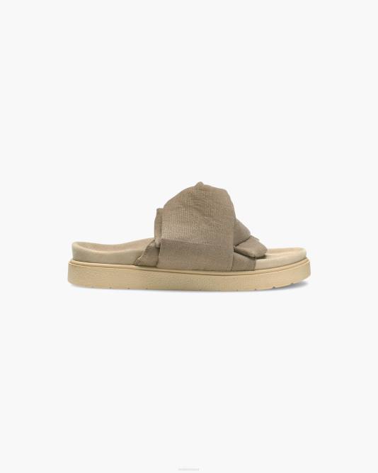 INUIKII Women Taupe Knot Lino Footwear B8TL78