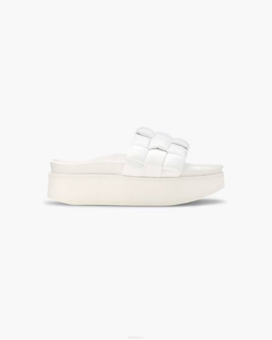 INUIKII Women White Braided Vegan Platform Footwear B8TL85
