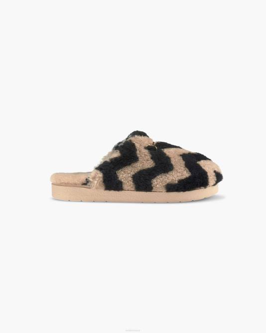 INUIKII Women Brown Zig Zag Footwear B8TL111
