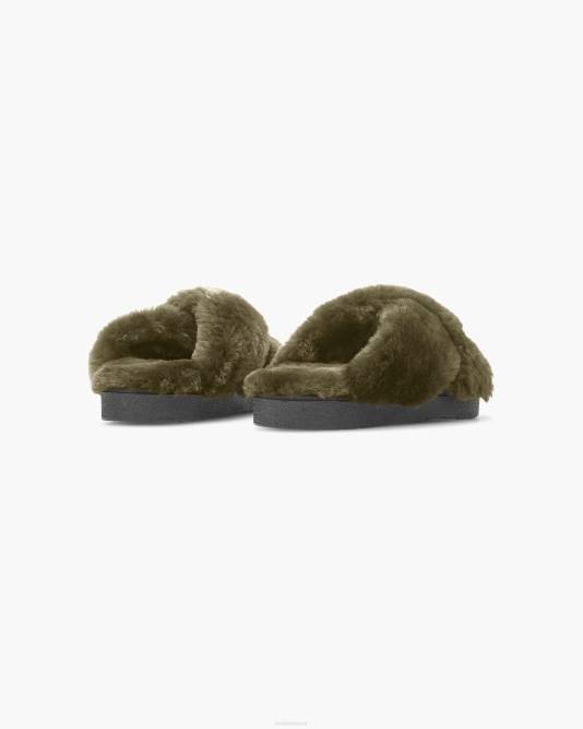 INUIKII Women Olive Classic Shearling Slipper Footwear B8TL104