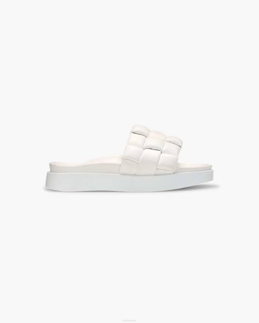 INUIKII Women White Braided Vegan Footwear B8TL95