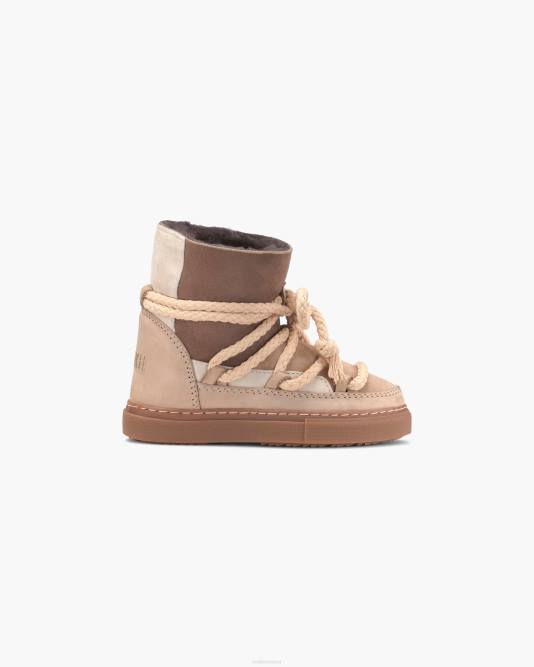 INUIKII Kids Beige Patchwork Footwear B8TL406