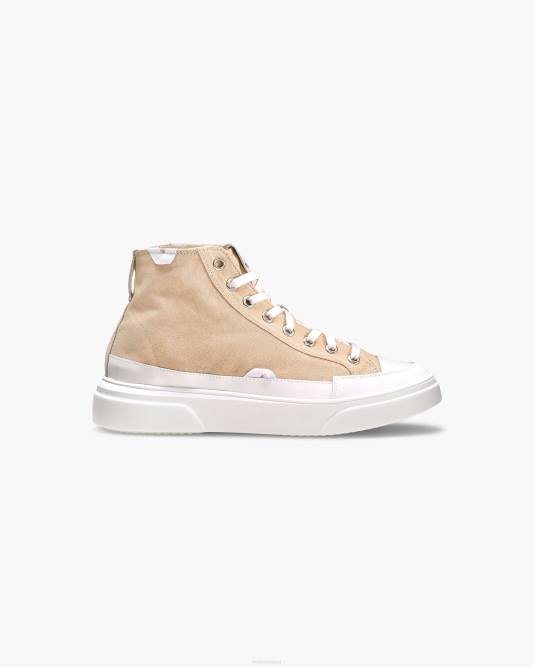 INUIKII Men Beige Canvas Lex High Footwear B8TL328