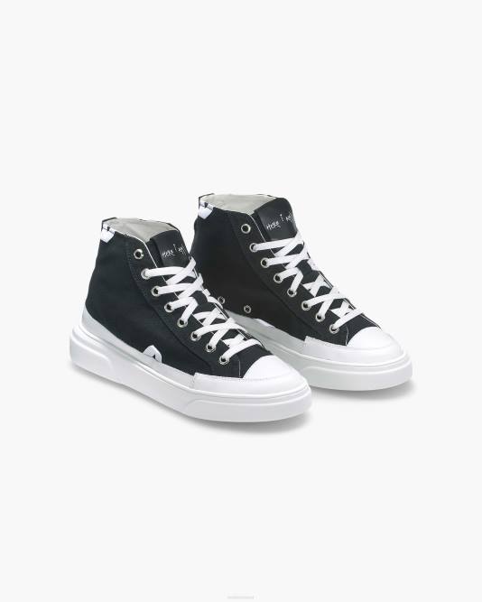 INUIKII Men Black Canvas Lex High Footwear B8TL331