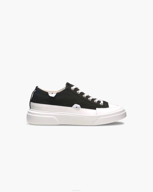 INUIKII Men Black Canvas Lex Low Footwear B8TL332