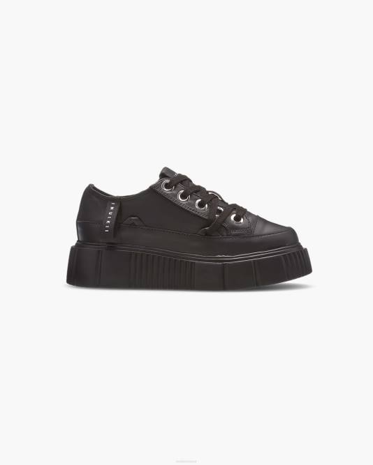 INUIKII Women Black Matilda Leather Low Footwear B8TL51