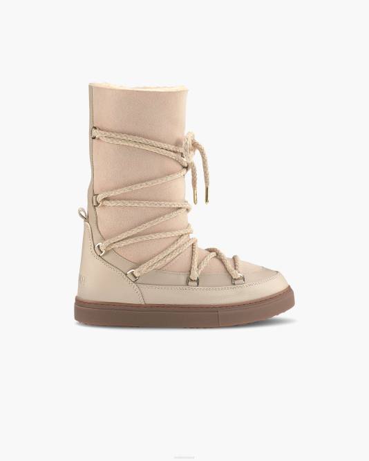 INUIKII Women Beige Classic High Laced Footwear B8TL129