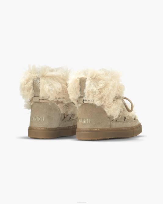 INUIKII Women Beige Long Curly Footwear B8TL217