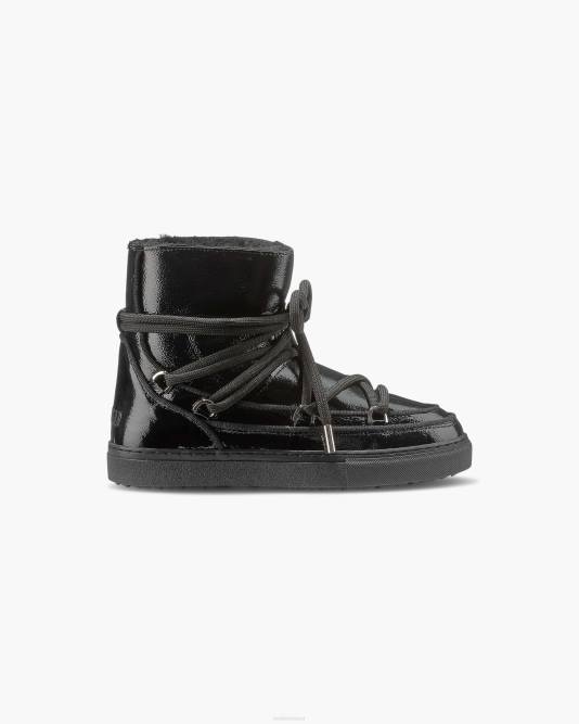 INUIKII Women Black Full Leather Naplack Footwear B8TL193