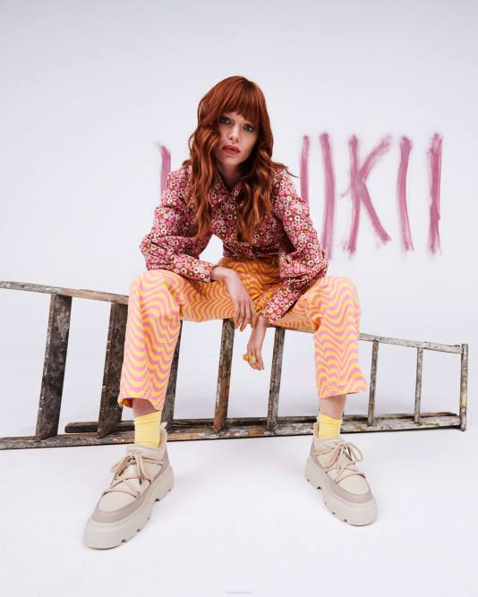 INUIKII Women Cream Endurance Low Top Footwear B8TL186