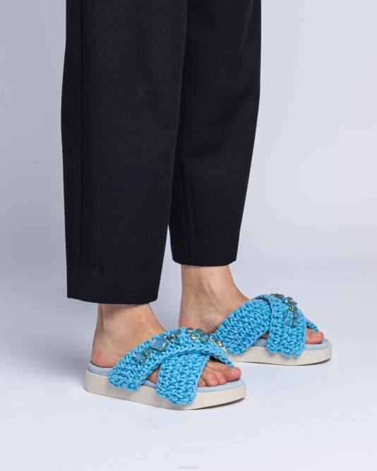 INUIKII Women Blue Woven Stones Footwear B8TL12