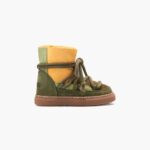 INUIKII Kids Green Patchwork Footwear B8TL404