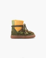 INUIKII Kids Green Patchwork Footwear B8TL404
