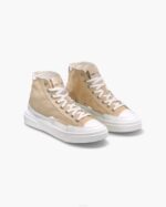 INUIKII Men Beige Canvas Lex High Footwear B8TL328 - Image 2