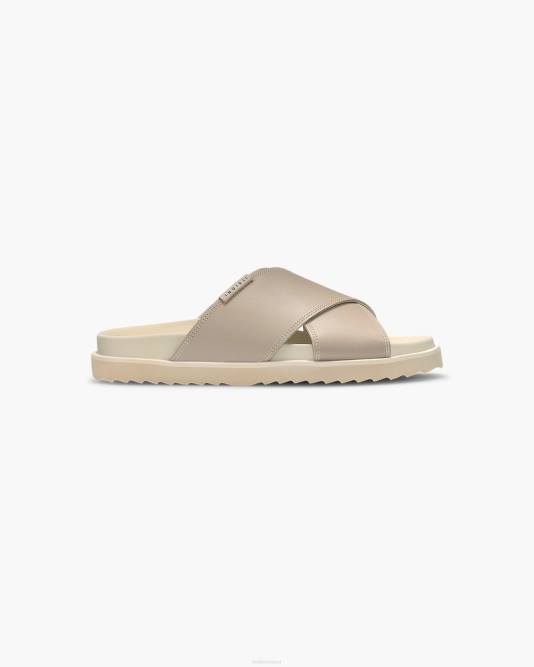 inuikii_men_beige_crossed_leather_footwear_b8tl349.jpg INUIKII Men Beige Crossed Leather Footwear B8TL349 - Image 1