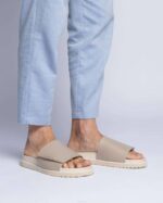 INUIKII Men Beige Velcro Leather Footwear B8TL360 - Image 3