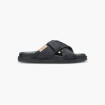 INUIKII Men Black Puffer Crossed Footwear B8TL354