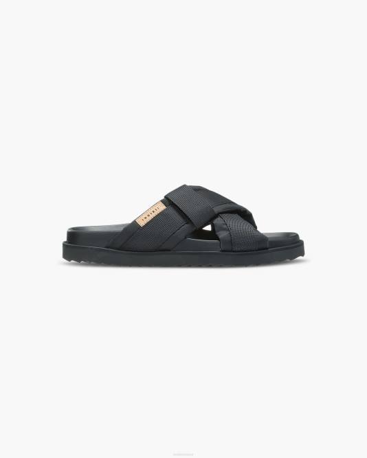 inuikii_men_black_puffer_crossed_footwear_b8tl354.jpg INUIKII Men Black Puffer Crossed Footwear B8TL354 - Image 1