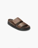 INUIKII Men Brown Classic Double Band Footwear B8TL343 - Image 2