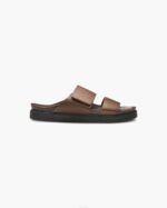 INUIKII Men Brown Classic Double Band Footwear B8TL343