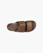 INUIKII Men Brown Classic Double Band Footwear B8TL343 - Image 3