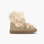 INUIKII Women Beige Long Curly Wedge Footwear B8TL221