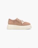 INUIKII Women Beige Matilda Suede Low Footwear B8TL53
