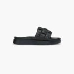 INUIKII Women Black Braided Vegan Footwear B8TL96