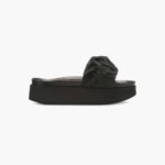 INUIKII Women Black Fjord Flower Platform Footwear B8TL71