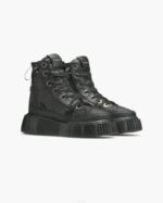 INUIKII Women Black Matilda Leather High Footwear B8TL47 - Image 2