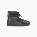 INUIKII Women Black Puffer Laces Footwear B8TL239