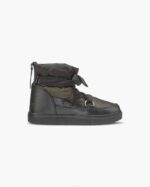 INUIKII Women Black Puffer Laces Footwear B8TL239
