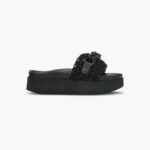 INUIKII Women Black Woven Chain Platform Footwear B8TL24