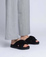 INUIKII Women Black Woven Footwear B8TL6 - Image 3