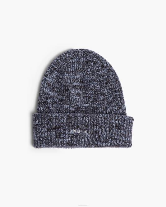 INUIKII Women Blue Bicolor Beanie Accessories B8TL290 - Image 1