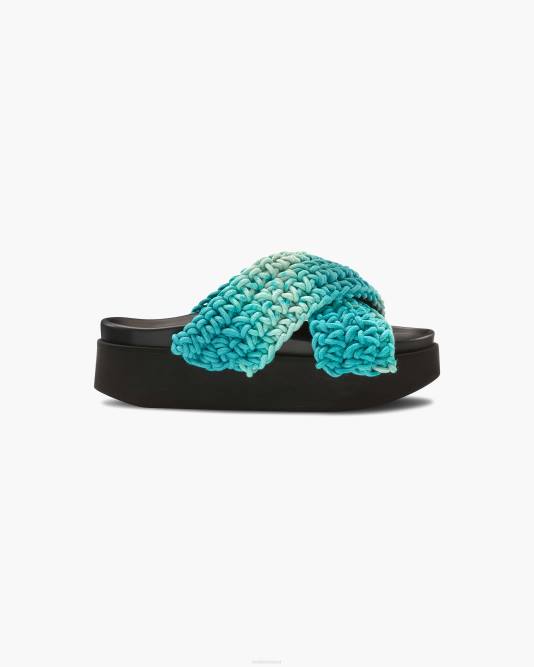 inuikii_women_blue_platform_woven_batic_footwear_b8tl19.jpg INUIKII Women Blue Platform Woven Batic Footwear B8TL19 - Image 1