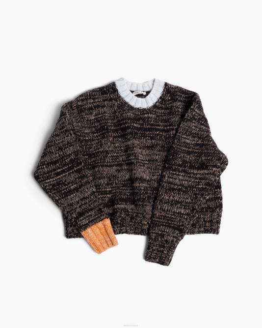 inuikii_women_brown_beige_relaxed_knit_sweater_apparel_b8tl269.jpg INUIKII Women Brown - Beige Relaxed Knit Sweater Apparel B8TL269 - Image 1