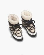 INUIKII Women Cream Curly Rock Wedge Footwear B8TL174 - Image 2