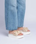 INUIKII Women Cream Fjord Flower Platform Footwear B8TL72 - Image 3