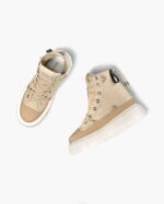 INUIKII Women Cream Matilda Leather High Footwear B8TL49 - Image 4
