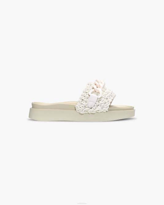 inuikii_women_cream_woven_chain_footwear_b8tl10.jpg INUIKII Women Cream Woven Chain Footwear B8TL10 - Image 1