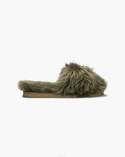 inuikii_women_dark_olive_cosy_slipper_footwear_b8tl106.jpg INUIKII Women Dark Olive Cosy Slipper Footwear B8TL106 - Image 1
