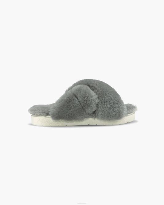 inuikii_women_light_grey_classic_shearling_slipper_footwear_b8tl105.jpg INUIKII Women Light Grey Classic Shearling Slipper Footwear B8TL105 - Image 1