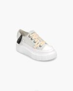 INUIKII Women Light Grey Matilda Canvas Low 23 Footwear B8TL44 - Image 2