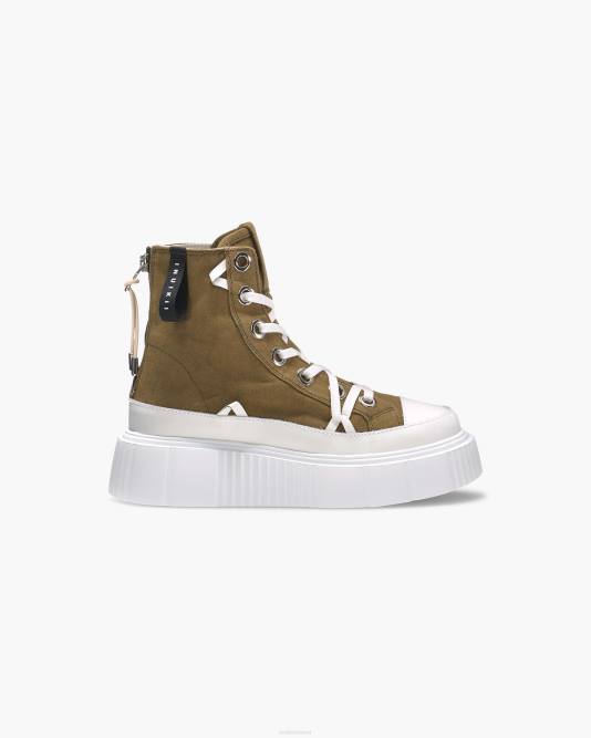 inuikii_women_military_matilda_canvas_high_footwear_b8tl31.jpg INUIKII Women Military Matilda Canvas High Footwear B8TL31 - Image 1