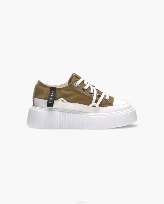 inuikii_women_military_matilda_canvas_low_footwear_b8tl41.jpg INUIKII Women Military Matilda Canvas Low Footwear B8TL41 - Image 1