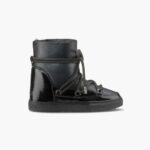 INUIKII Women Night Black Gloss Wedge Footwear B8TL205